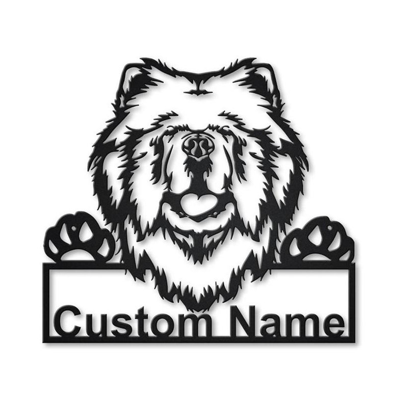 Personalized Chow Chow Dog Metal Sign Art | Custom Chow Chow Dog Metal Sign | Dog Gift | Birthday Gift | Animal Funny