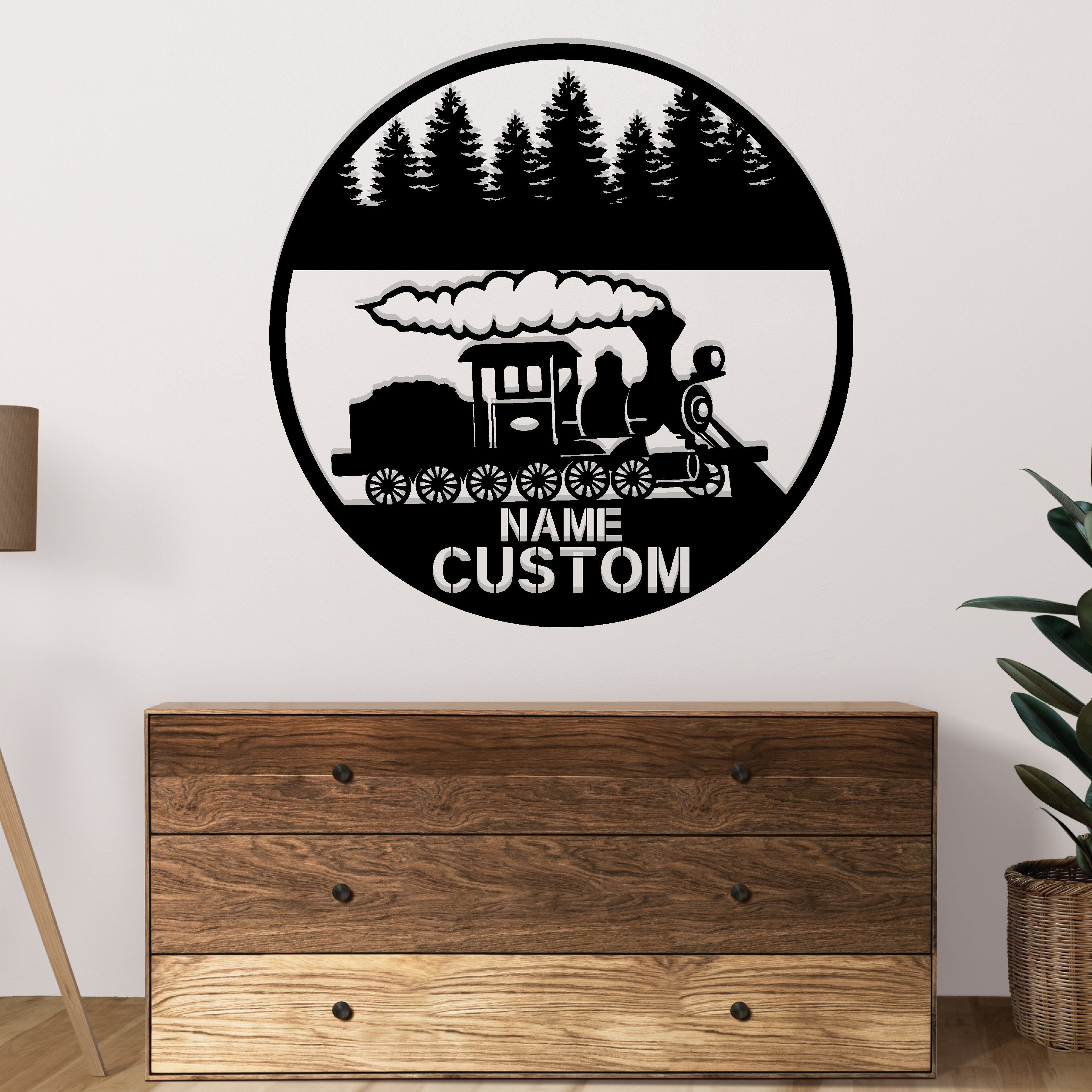 Custom Train Metal Sign Wall Art