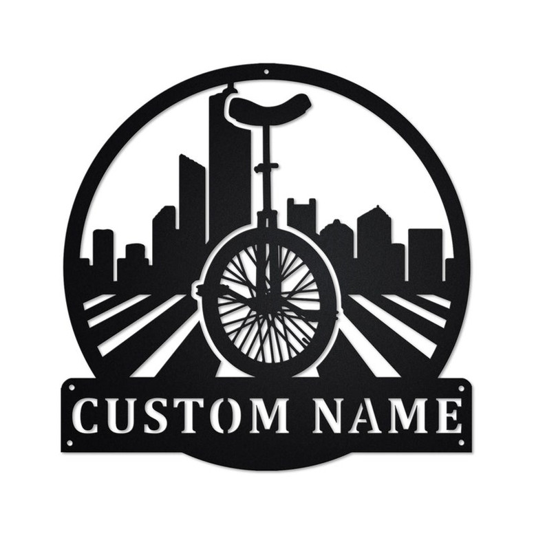 Personalized Unicycling Metal Sign | Unicycling Metal Wall Art | Unicycling Metal wall Decor | Unicycling Lover | Custom Unicycling