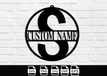 Custom Monogram Metal sign