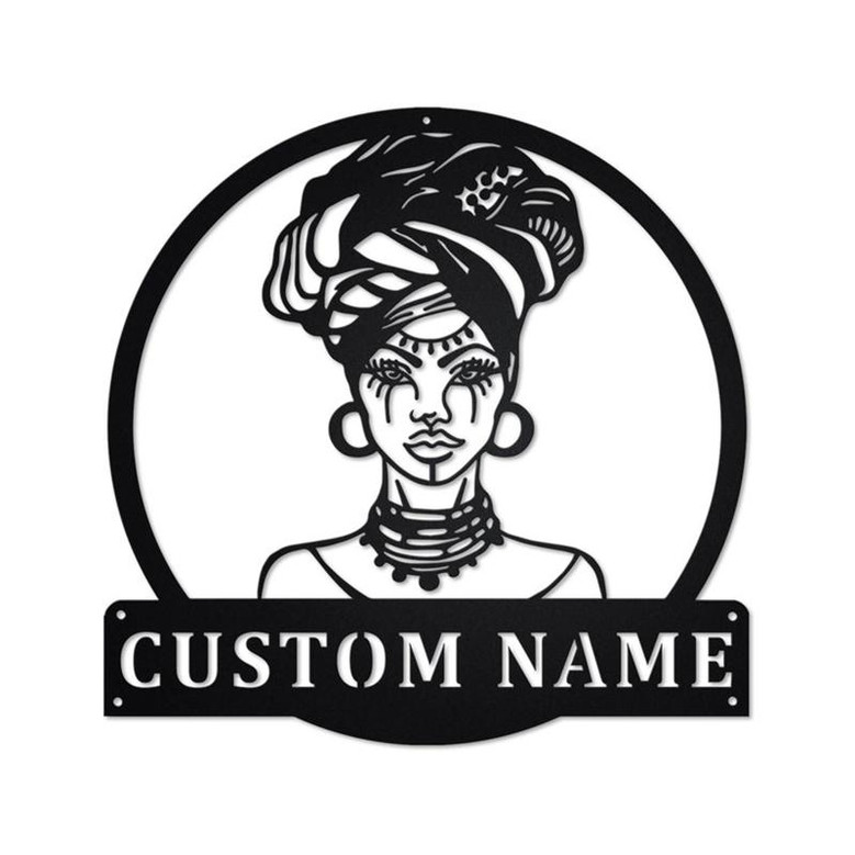 Personalized African Woman Metal Sign | African Woman Metal Wall Art | African Woman Metal Sign | African Woman Gift | African Woman
