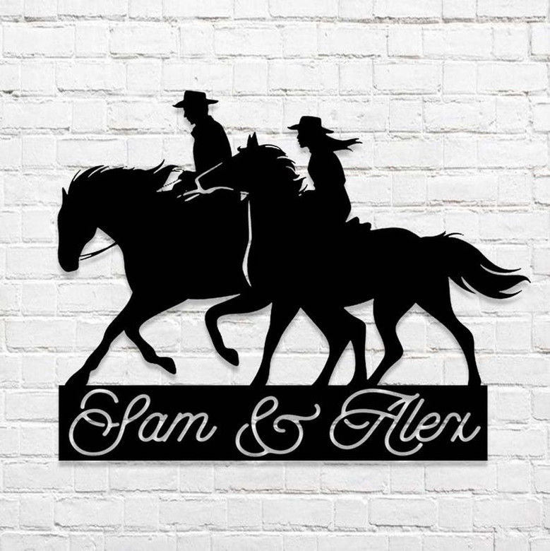 Personalized Garden Metal Sign,Custom Family Name Sign,Gift For Gardener, Wall Art