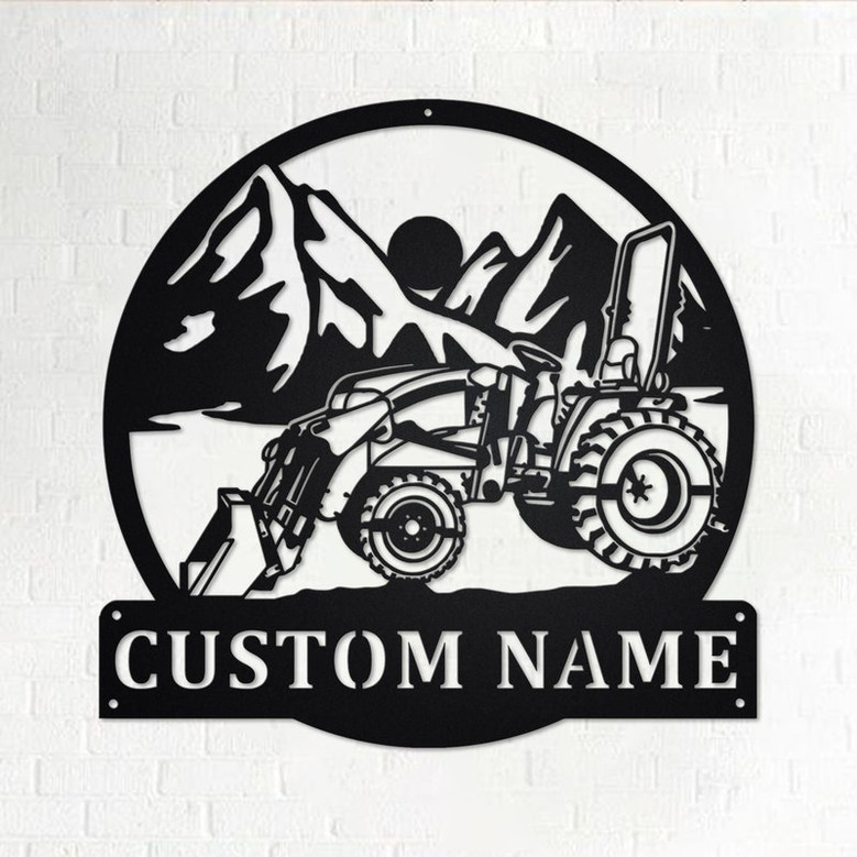 Custom Tractor Loader Metal Wall Art, Personalized Tractor Loader Name Sign Decoration For Room, Tractor Loader Home Decor, Custom Tractor