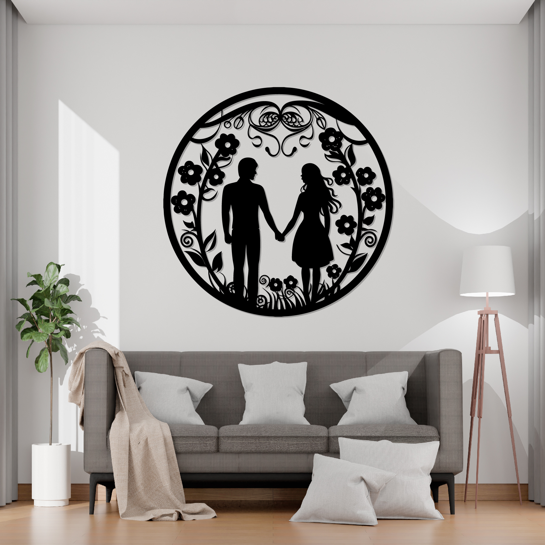 Valentine Couple Metal Signs Wall Decor