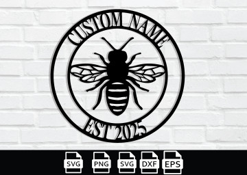 custom Honey Bee Metal Sign