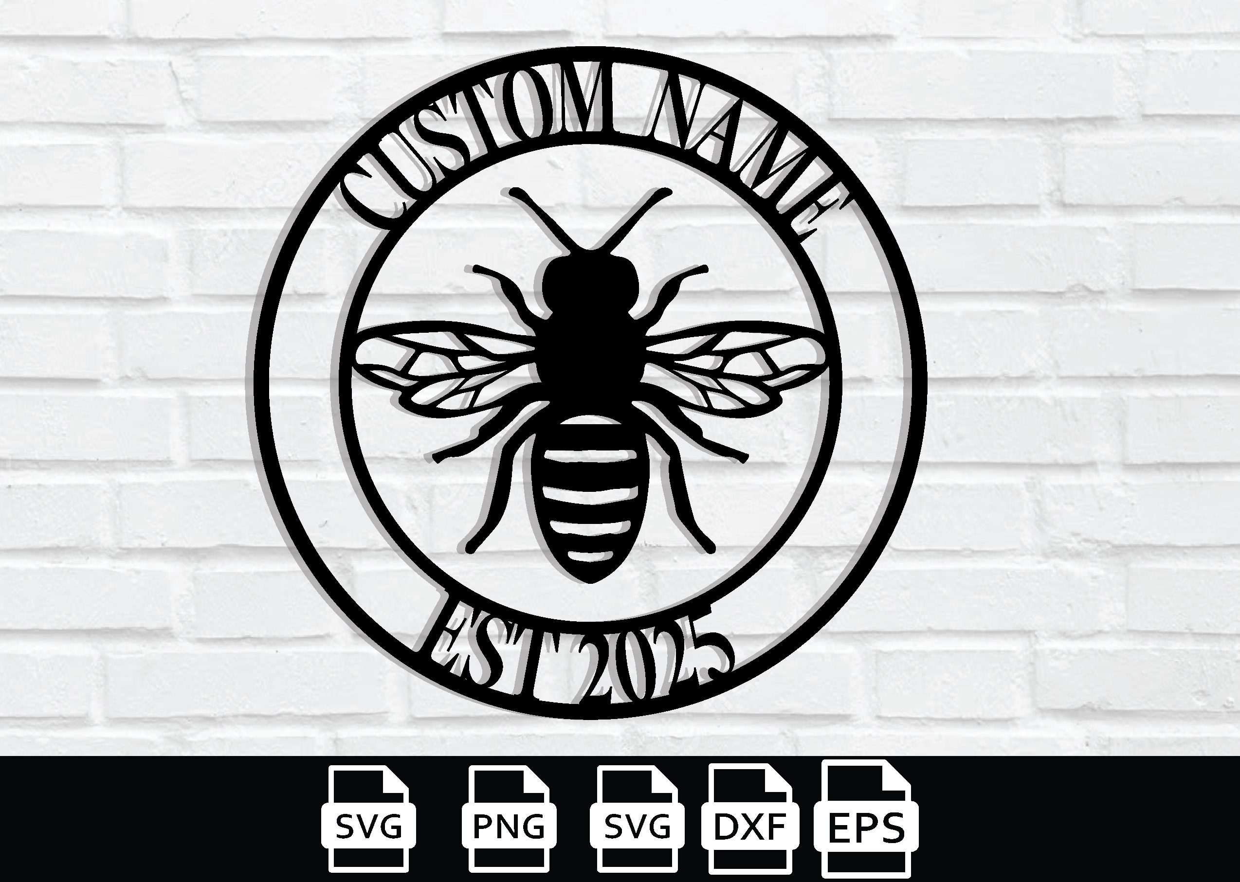 custom Honey Bee Metal Sign