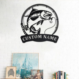 Personalized Atlantic Cod Fish Metal Sign | Fishing Metal Wall Art | Fishing Metal wall Decor | Fishing Lover | Custom Fishing | Fishman
