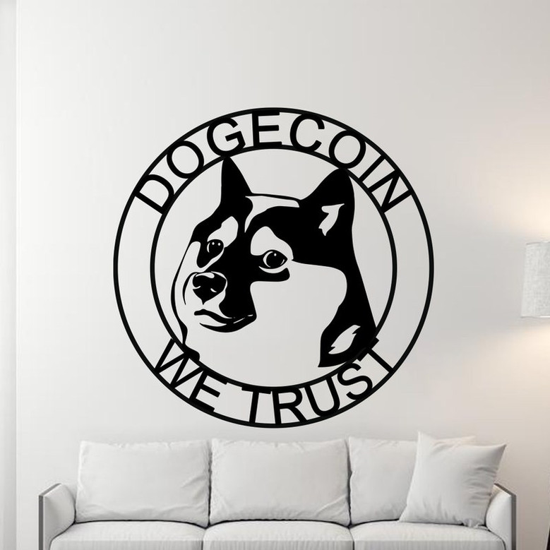 Dogecoin to the moon, Dogecoin Sign, Metal Dogecoin Sign, Personalized Dogecoin, Custom Cryptocurrency Sign, Dogecoin Gift, Dogecoin Art