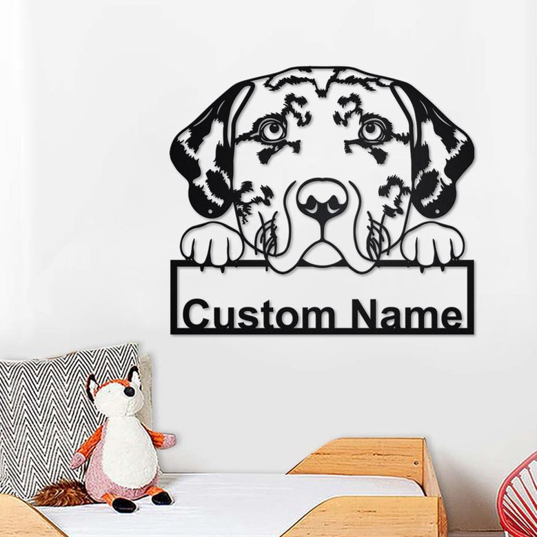 Personalized Catahoula Leopard Metal Sign | Catahoula Leopard Metal Wall Art | Catahoula Leopard Metal Wall Decor | Custom Catahoula Leopard