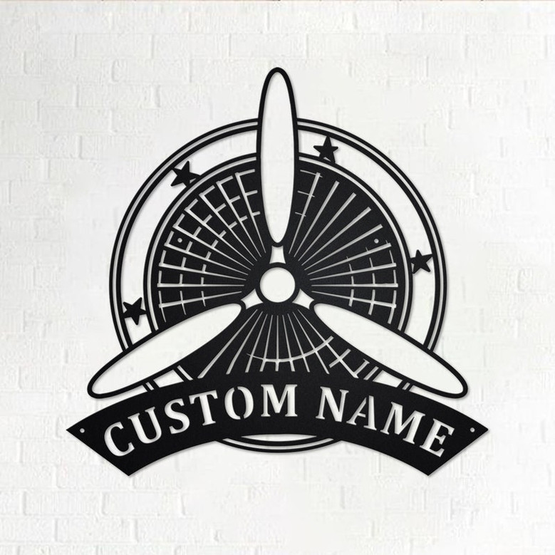Custom Airplane Club Metal Wall Art, Personalized Pilot Name Sign Decoration For Room, Airplane Club Metal Home Decor, Custom Airplane Club