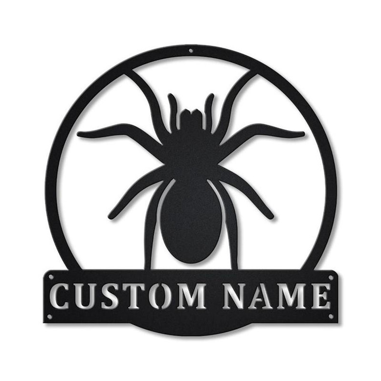 Personalized Tarantula Monogram Metal Sign Art | Custom Tarantula Metal Sign | Tarantula Gifts Funny | Animal Gift | Animal Custom