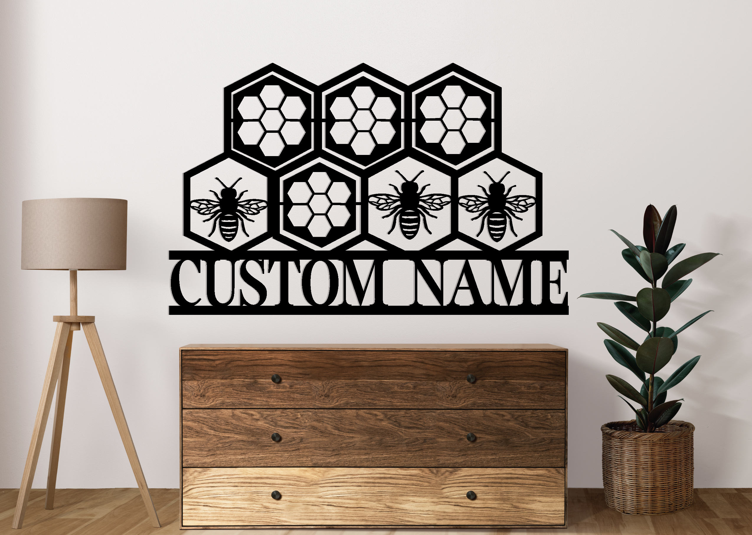 custom Honey Bee Metal Sign
