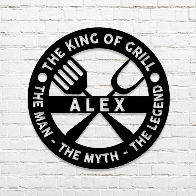 Personalized Backyard BBQ Metal Sign , Metal Wall Decor , BBQ Decor , Custom Home Decor ,Metal Wall Art, Kitchen decoration
