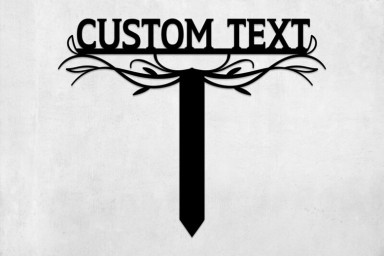 Custom Metal Text Garden Stakes, Personalized Garden Sign, Garden Marker, Outdoor Sign