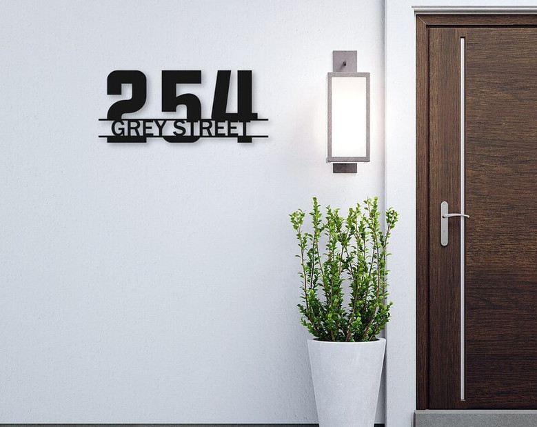 Metal Custom Door Numbers, Custom Metal Home Address Sign, Personalized Address Sign