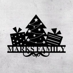 Personalized Family Name Metal Sign-Last Name Sign-Initial-Metal Monogram-Door Hanger-Housewarming Gift-Wedding Monogram