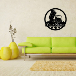 Construction Collection Personalized Dump Truck Metal Sign, dump truck business, metal business sign, truck metal sign