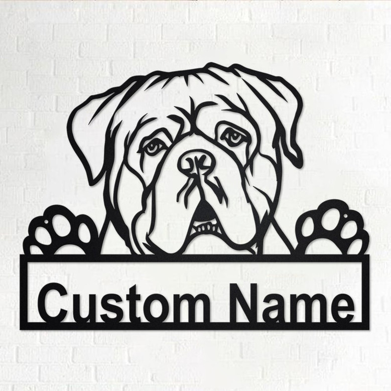 Personalized Dogue De Bordeaux Metal Sign | Dog Metal Wall Art | Dog Metal Wall Decor | Custom Dogue De Bordeaux Dog | Custom Dog |Dog Lover