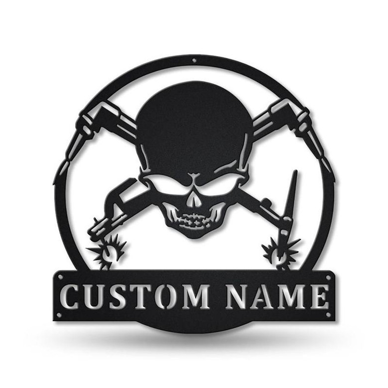 Personalized Welder Fabricator Monogram Metal Sign Art | Custom Welder Monogram Metal Sign | Welder Monogram Gift | Job Gift