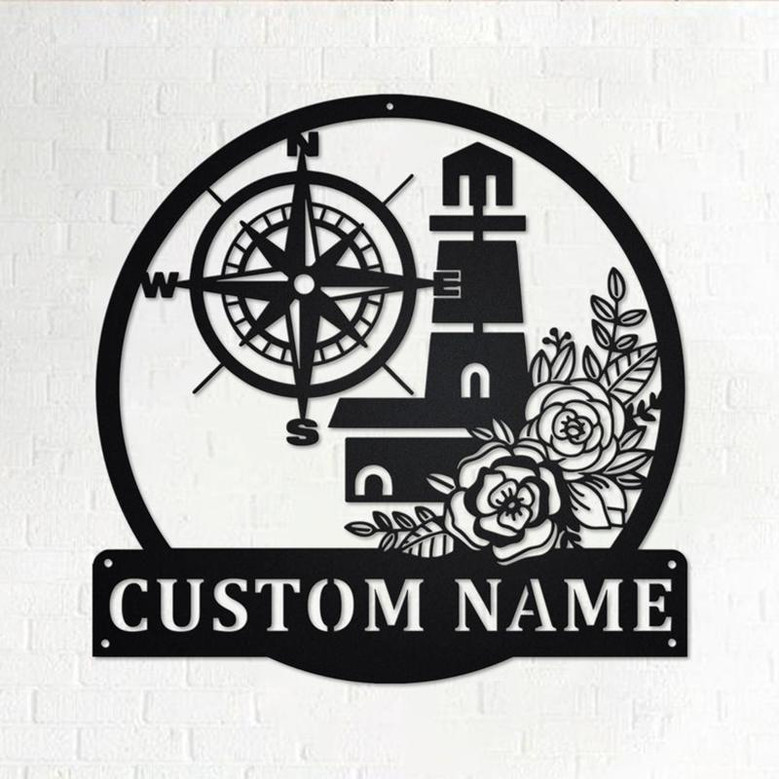 Custom Lighthouse Metal Wall Art, Personalized Lighthouse Name Sign Decoration For Room, Lighthouse Home Decor, Custom Lighthouse,Lighthouse