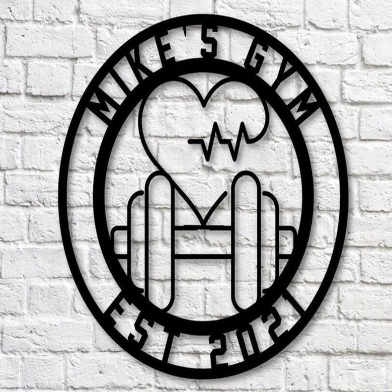Gym Sign | Personalized Home Gym Sign | Custom Metal Gym Sign | Home Gym Sign | Cross Fit Sign, workout room wall art, fitness sign, custom
