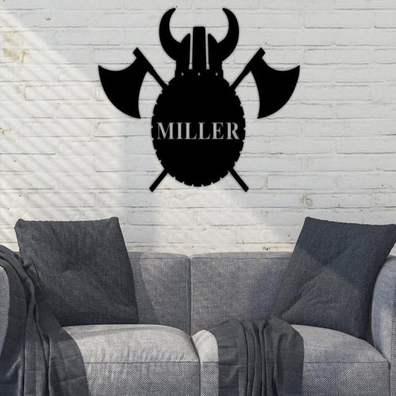 Viking Custom Wall Sign|Viking Sign|Viking||Custom Sign|Wall Sign|home decor|Metal sign|Sign|Address sign|Iceland|Iceland sign|raid|Axes