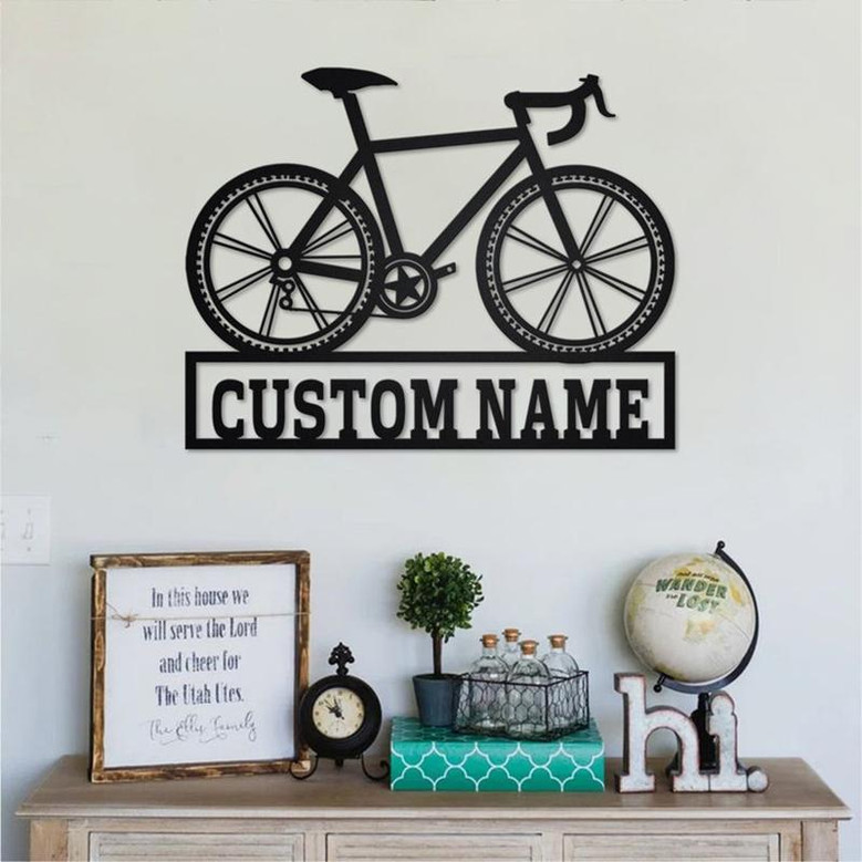 Personalized Bicycle Metal Sign | Bicycle Metal Wall Art | Bicycle Metal wall Decor | Bicycle Lover | Custom Bicycle