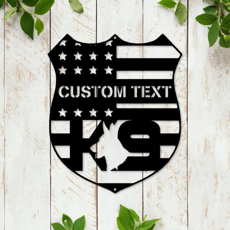 Personalized Metal Police Canine Wall Art, Gift for K9 Cop, Police Dog Metal Sign, Office Decor, Policeman Gifts
