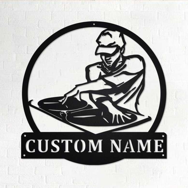 Custom Disc Jockey Metal Wall Art, Personalized Disc Jockey Name Sign Decoration For Room, Disc Jockey Home Decor, Custom Disc Jockey