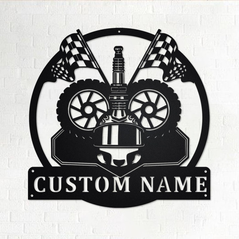 Custom Racing Race Racer Metal Wall Art, Personalized Racer Name Sign Decoration For Room, Racing Metal Home Decor, Custom Racer,Racing Race
