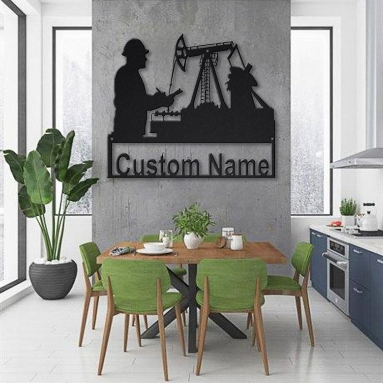 Personalized Petroleum Engineer Monogram Metal Sign Art | Custom Petroleum Engineer Monogram Metal Sign | Job Gift | Birthday Gift