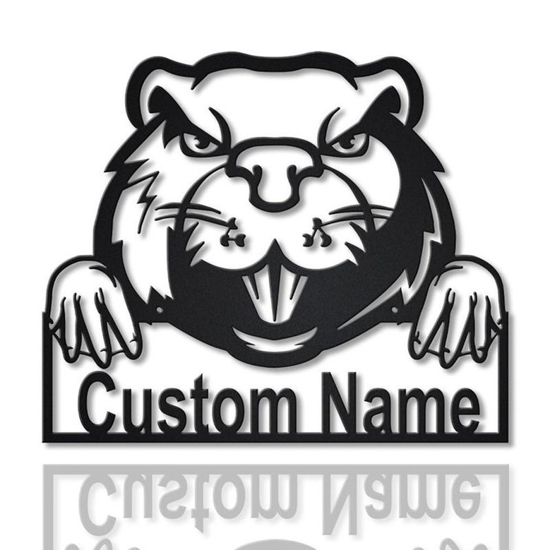 Personalized Beaver Metal Sign Art | Custom Beaver Metal Sign | Animal Gift | Pets Gift | Birthday Gift | Decor Decoration