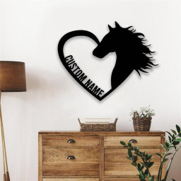 Personalized Horse Metal Signs, Custom Horse Sign, Metal Ranch Sign, Personalized Barn Sign, Farmhouse Decor, Outdoor Decor