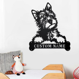Custom Terrier Dog Metal Wall Art, Personalized Terrier Dog Name Sign Decoration For Room, Terrier Dog Home Decor, Custom Dog, Terrier Dog