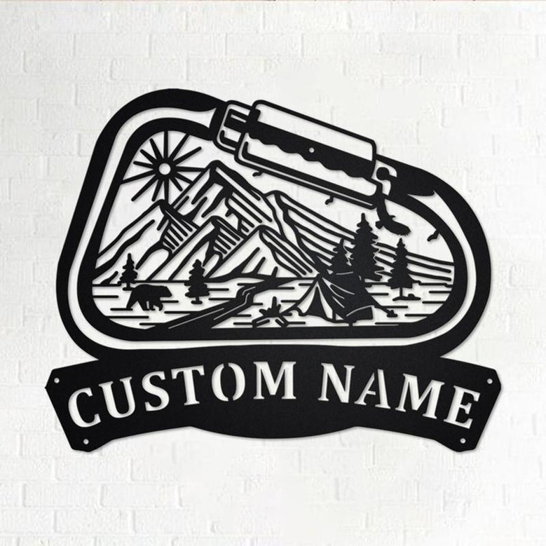 Custom Climb Outdoor Nature Metal Wall Art, Personalized Climber Name Sign Decoration For Room, Climbing Home Decor, Custom Climber, Climber