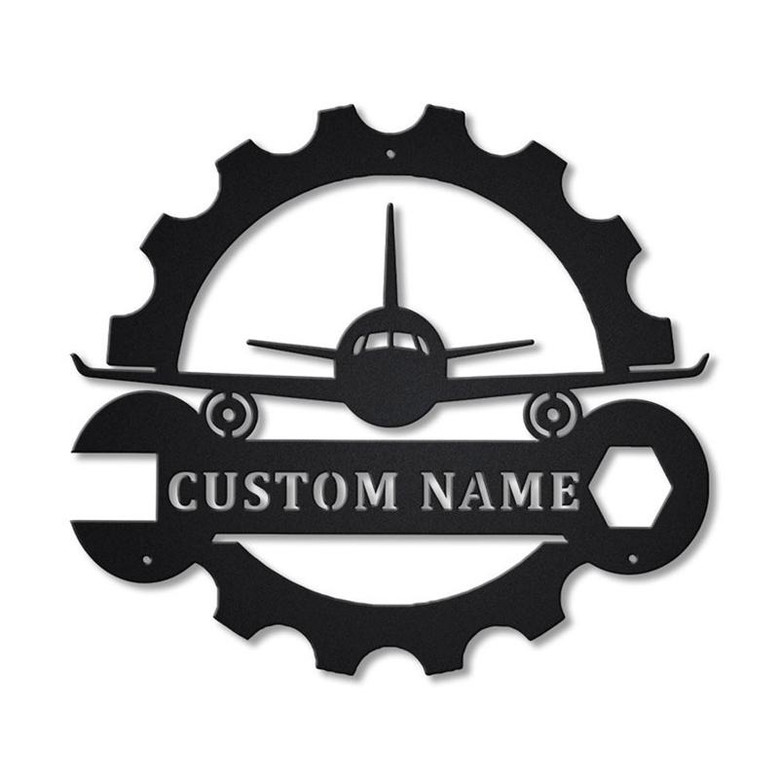 Personalized Aircraft Mechanic Metal Sign Art | Custom Aircraft Mechanic Metal Sign | Aircraft Mechanic Gifts | Job Gift | Birthdy Gift