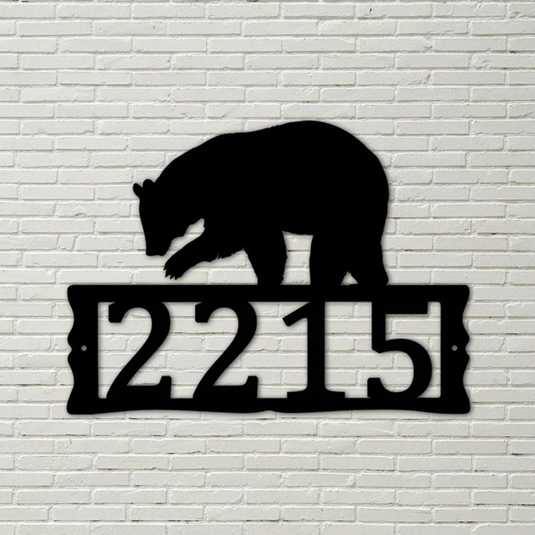 Beach Fire Pit Metal sign - Housewarming Gift - Personalized Metal Sign - Custom Metal Sign, house number plaque, address sign, bear address
