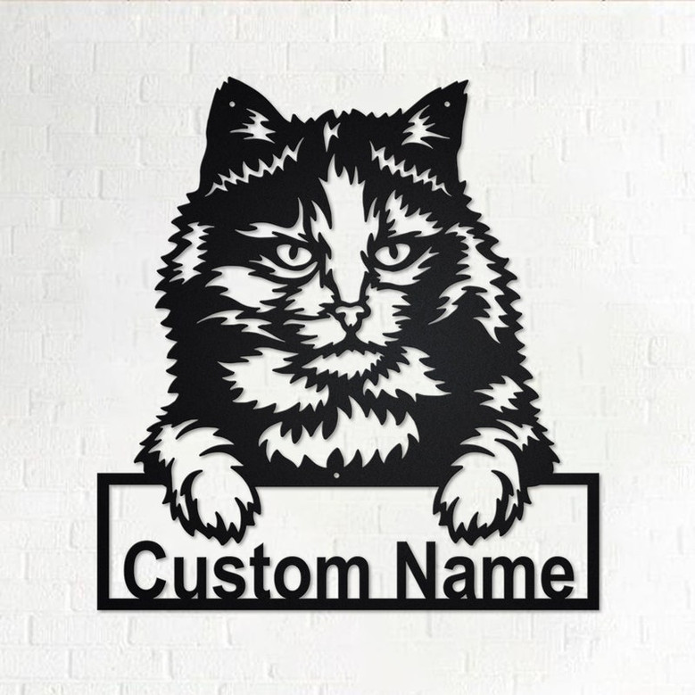 Custom Tortoiseshell Cat Metal Wall Art, Personalized Tortoiseshell Cat Name Sign Decoration For Room, Tortoiseshell Cat Home Decor