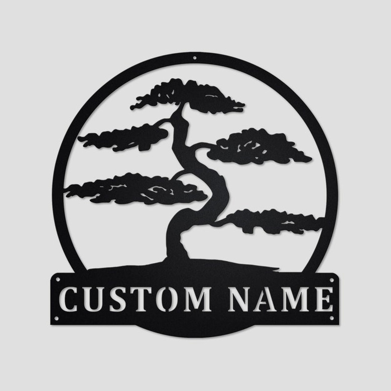 Personalized Bonsai Tree Metal Wall Decor| Bonsai Tree Metal Wall Art| Bonsai Tree Metal Sign| Bonsai Tree Lover| Gift For Bonsai Tree Lover