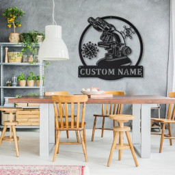 Personalized Teacher Scientist Metal Sign Art | Custom Teacher Scientist Monogram Metal Sign | Teacher Gifts | Job Gift