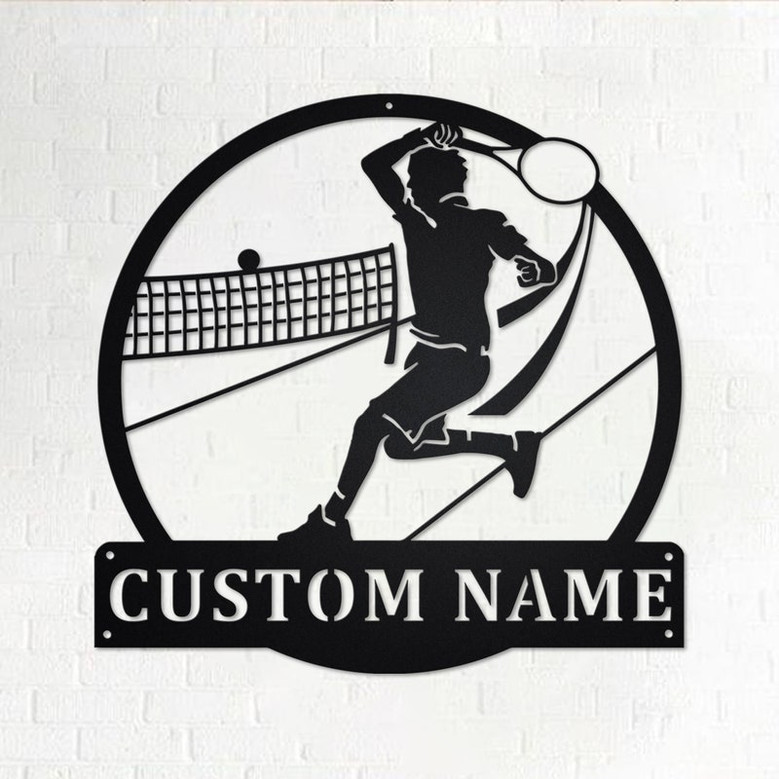 Custom Tennis Male Metal Wall Art, Personalized Tennis Name Sign Decoration For Room, Tennis Home Decor, Custom Tennis, Tennis Lover Gift