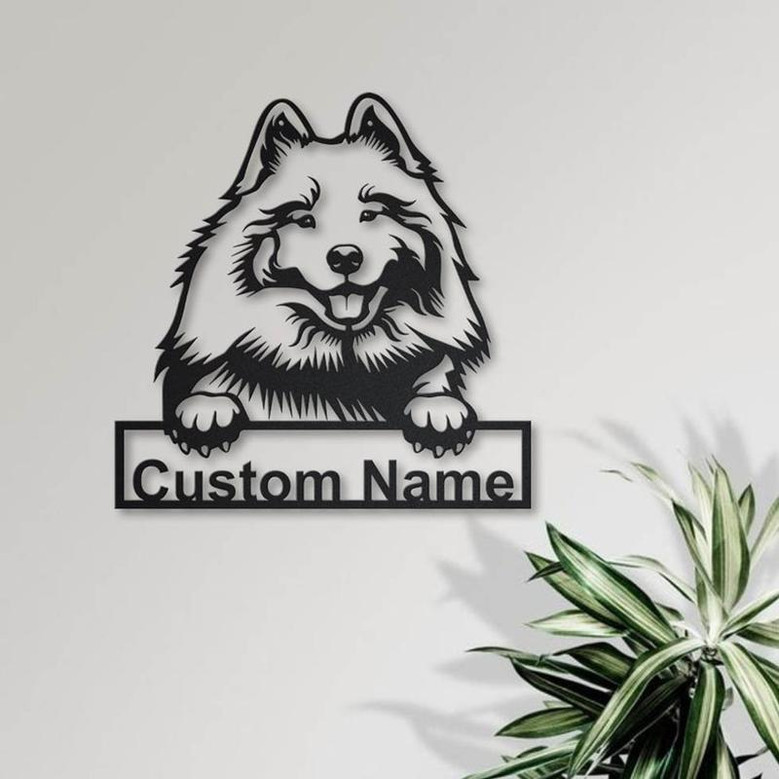 Personalized Keeshond Dog Metal Sign Art | Custom Keeshond Dog Metal Sign | Birthday Gift | Animal Funny | Father's Day Gift