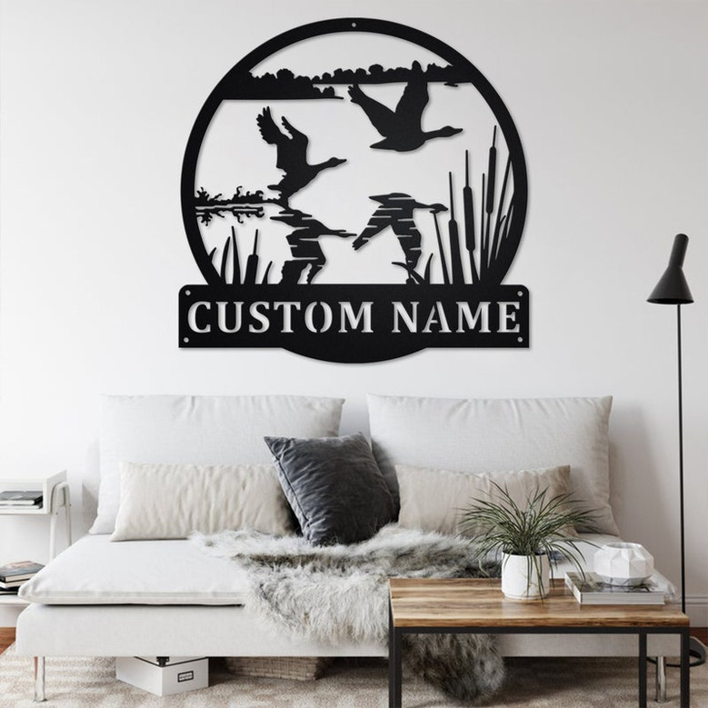 Custom Goose Taking Flight Metal Wall Art, Personalized Goose Name Sign Decoration For Room, Goose Home Decor, Custom Goose, Goose Lover