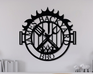 Personalized Metal Grilling Sign, Your Name Custom Barbeque Sign, Backyard Grill, Metal BBQ Smoker