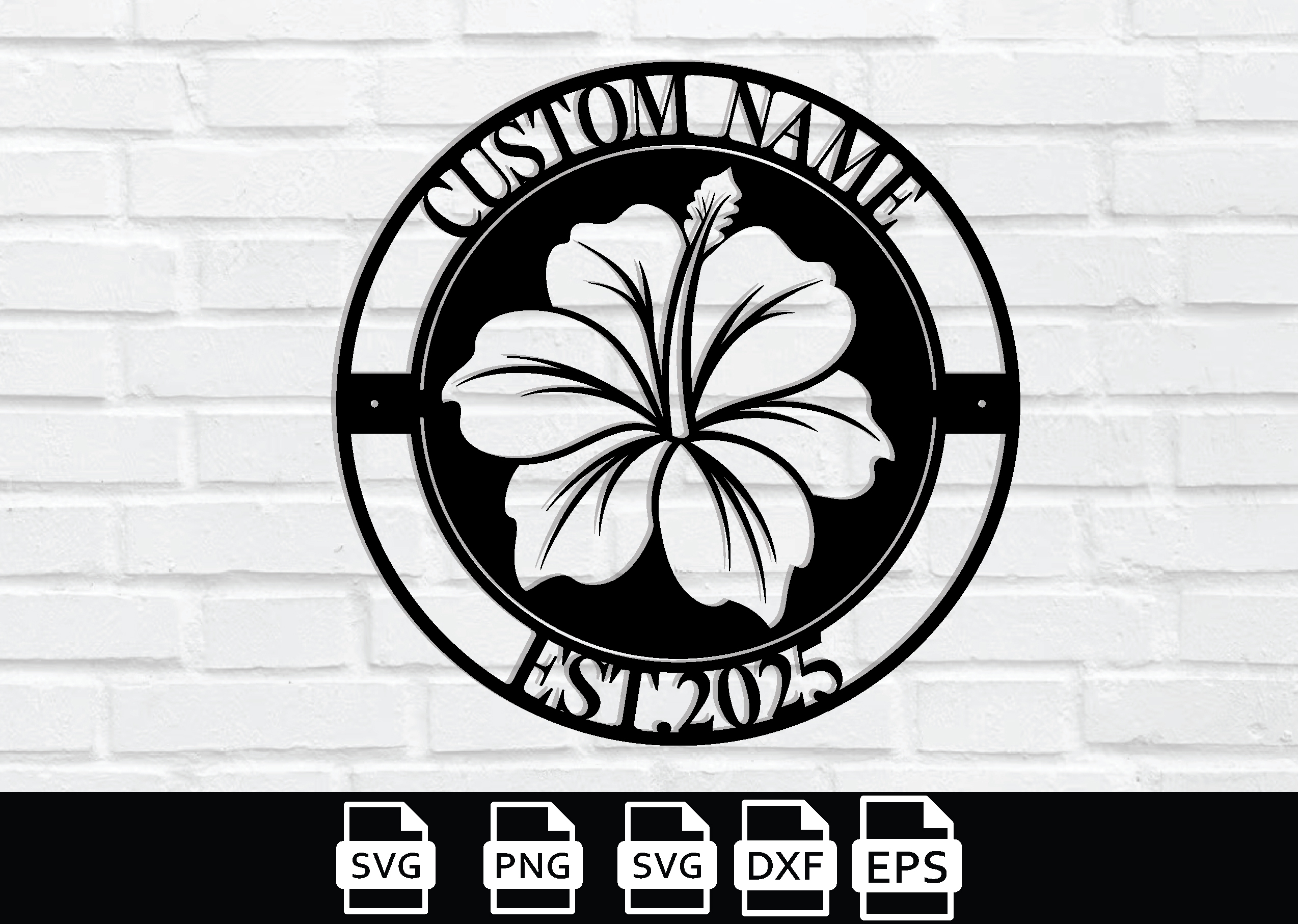 Custom Tropical Hibiscus Metal sign