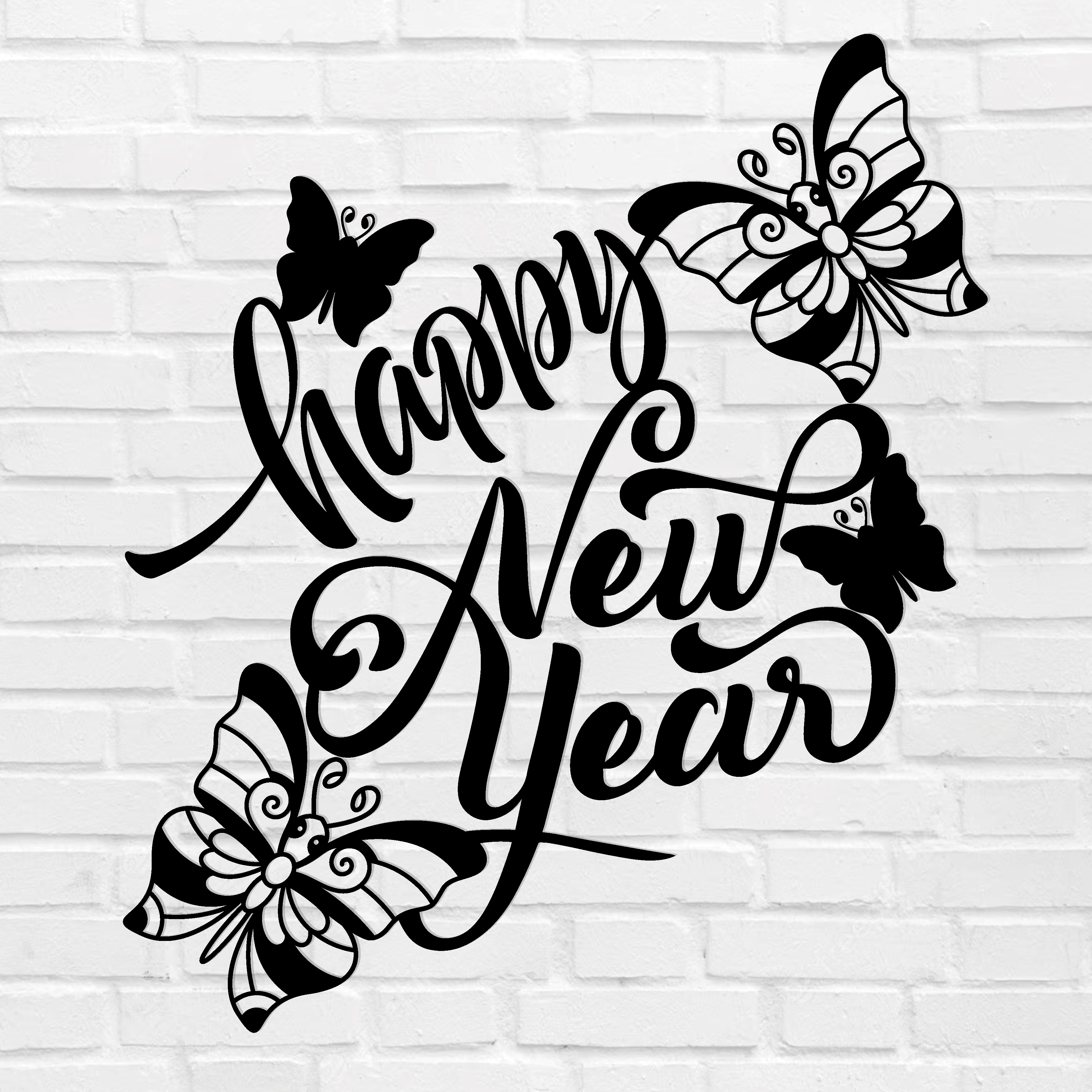 Happy New Year Metal Sign