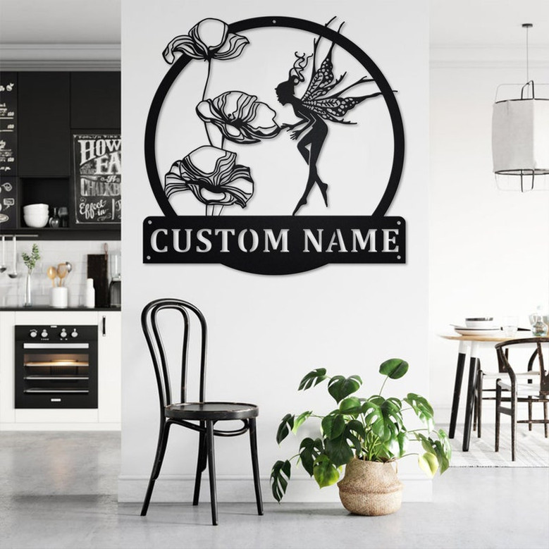Custom Fairy Foragers Metal Wall Art, Personalized Fairy Name Sign Decoration For Room, Fairy Metal Home Decor, Custom Fairy, Fairy Foragers