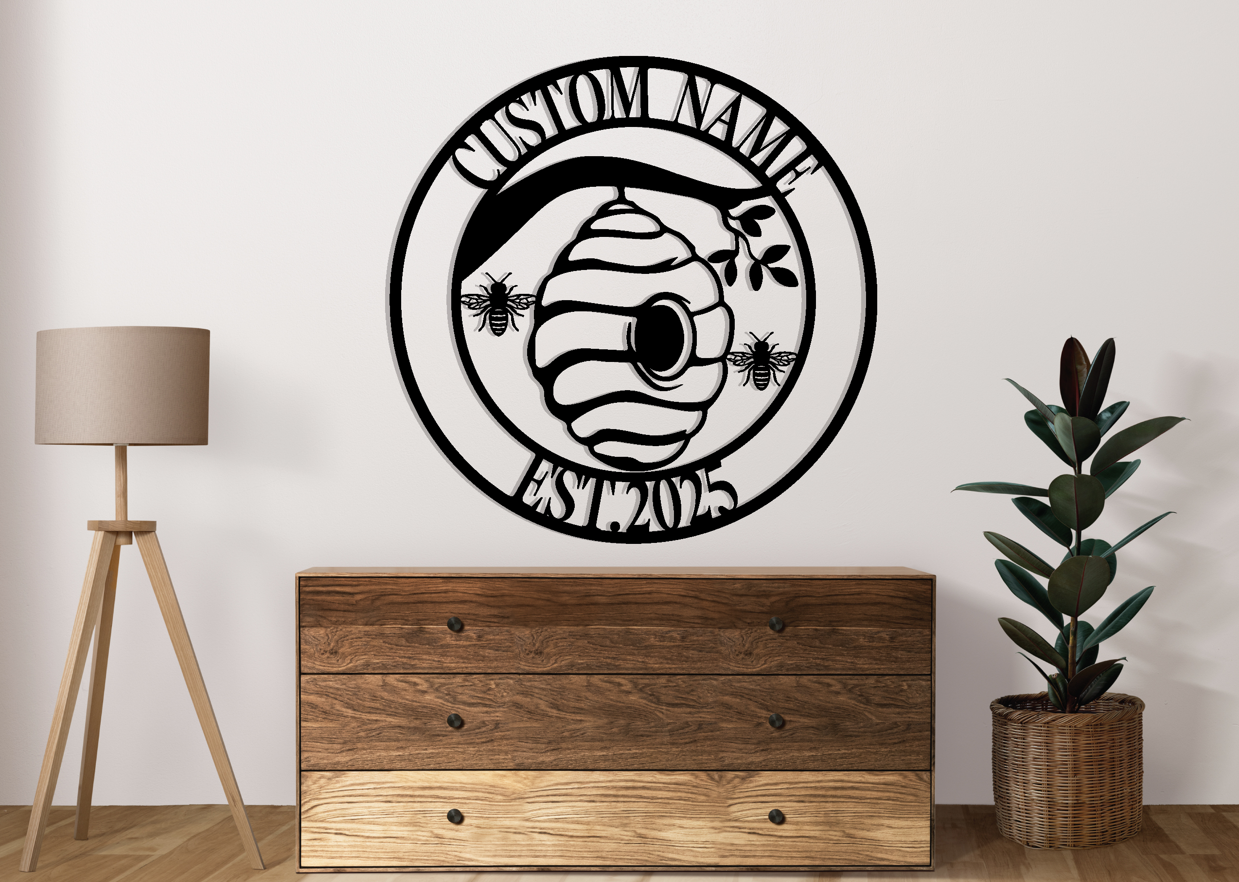 custom Honey Bee Metal Sign