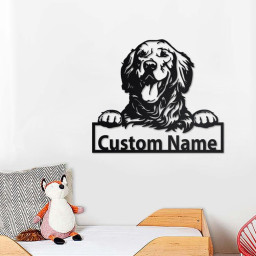 Personalized Golden Retriever Metal Sign| Golden Retriever Metal Wall Art| Dog Metal Sign| Golden Retriever Gift Golden Retriever Lover Gift