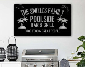 Metal outdoor oasis Sign-Metal Swimming Pool Sign-Metal Backyard Sign-Custom Backyard Sign-Custom Poolside Sign-Sign for Pool Area
